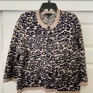 Ann Taylor leopard cardigan sweater